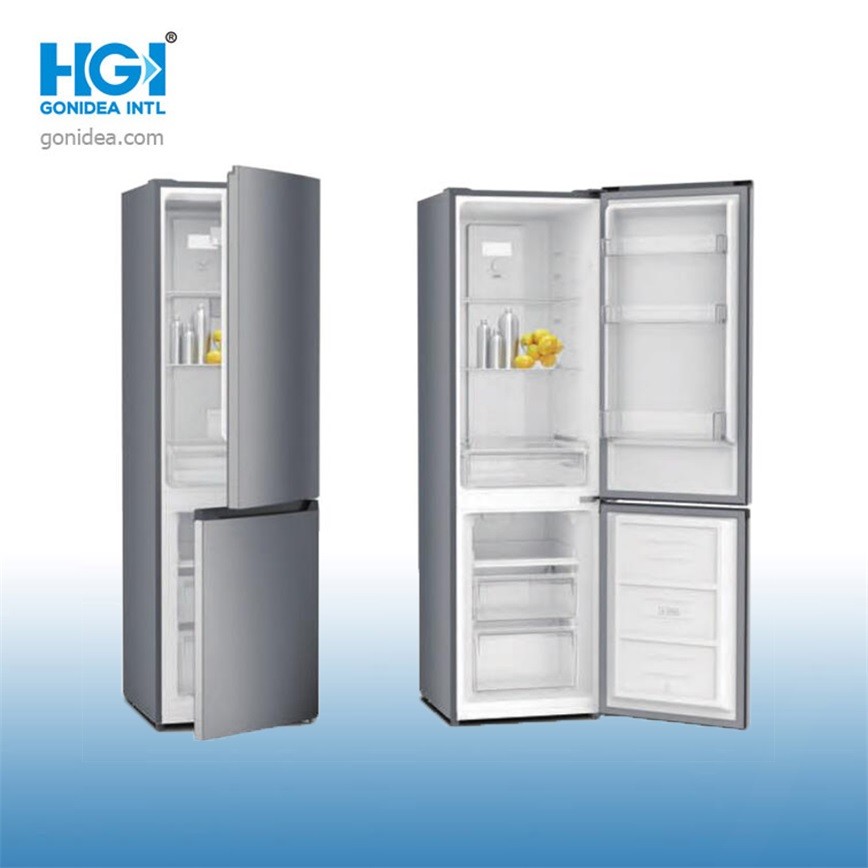 250L Frost Free Double Door Bottom Freezer Refrigerator With Water Dispenser