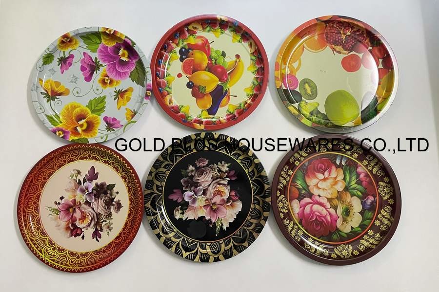 2024 hottest color tray &,45cm stainless steel fruit tray &BBQ tray ,hot in Middle East market