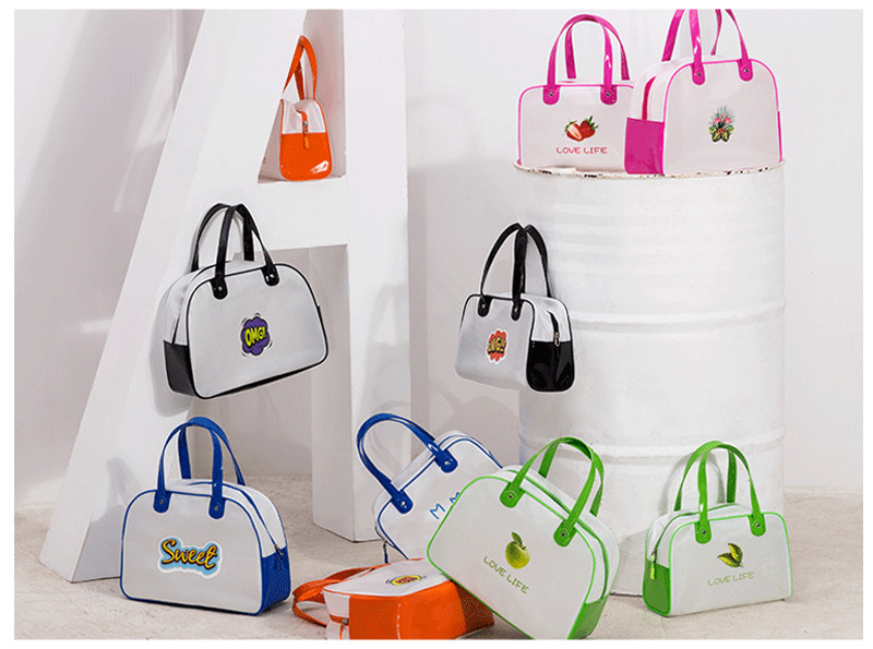 Zipper Close Mesh Cosmetic Makeup Bag With Handle