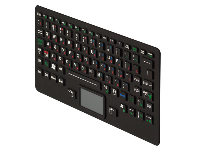 94 Keys IP67 Ruggedized Backlit Silicone Industrial Keyboard With Touchpad Matrix FPC Flex Cable