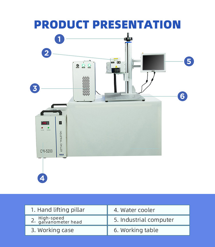 Split Laser Marking Engraving Printing Machine 3W 5W UV Laser Machine