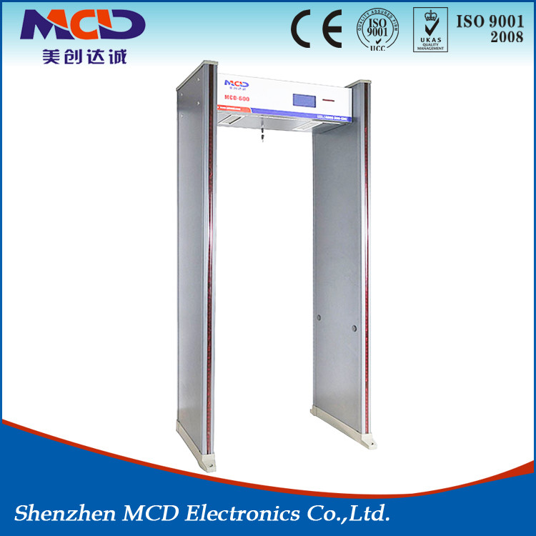 High Sensitivity 35W Walkthrought Gate Metal Detector 6 Detect Zones