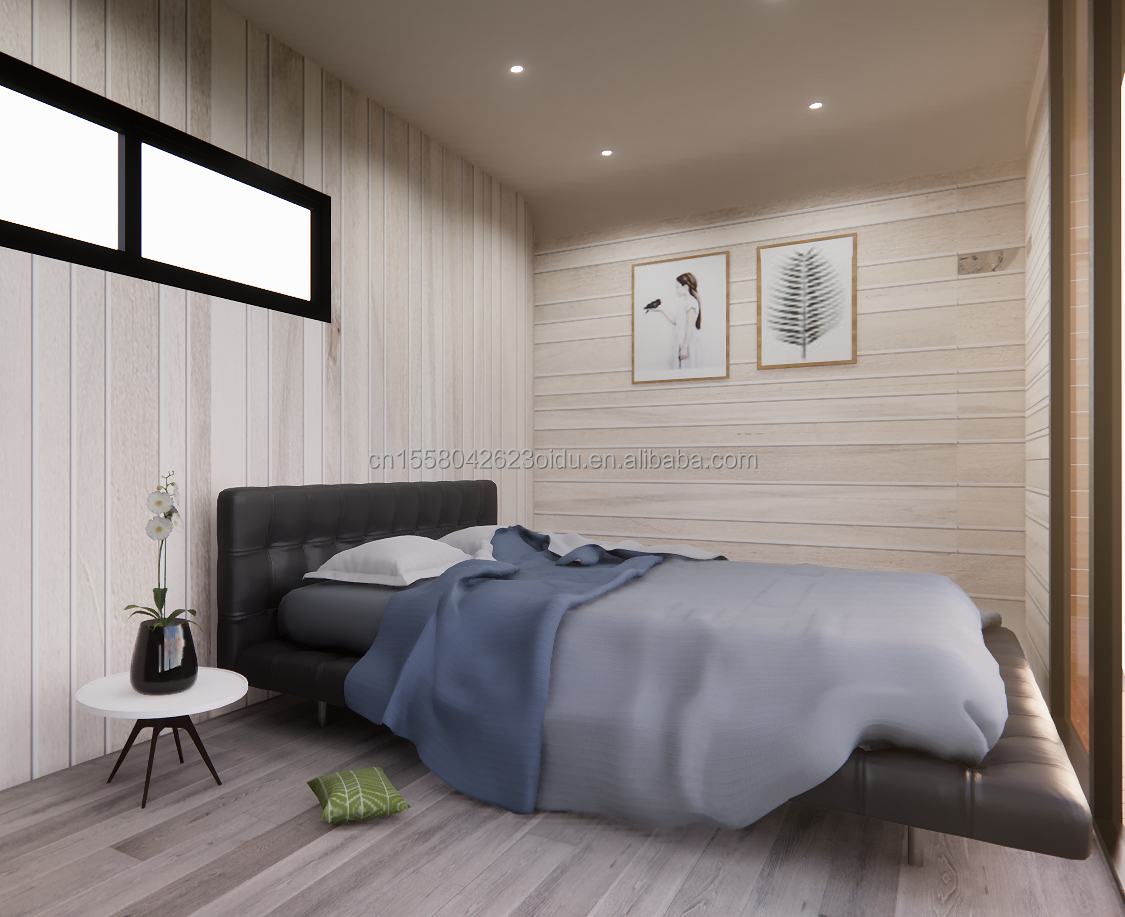 Family Living Wooden Floor 20ft Seashore Holiday Special Shaped House with Customized Color and Fast Installation