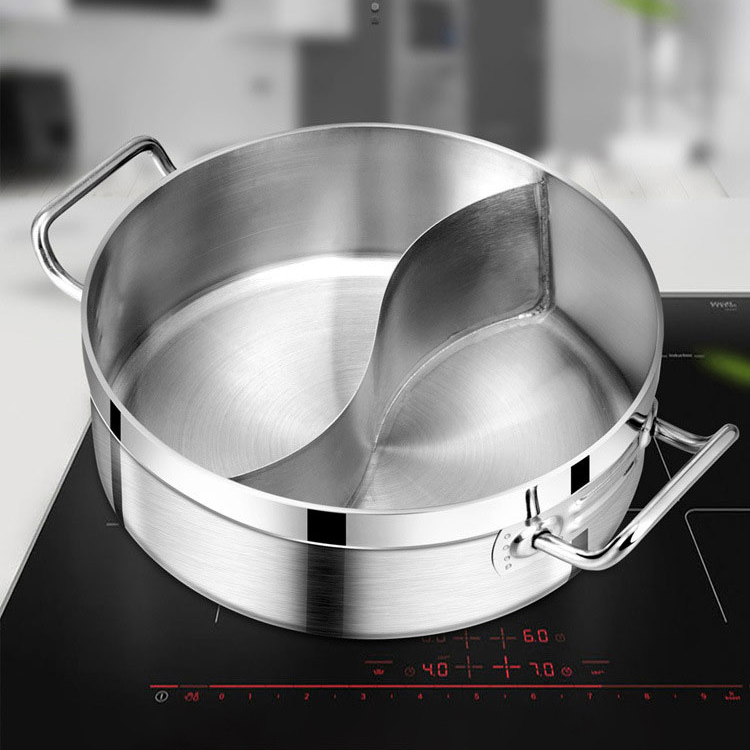 Direct Selling Food Food Grade 304 Stainless Steel Cookware Induction Cooking Pot Multipurpose Hot Pot Soup Pot With Divider