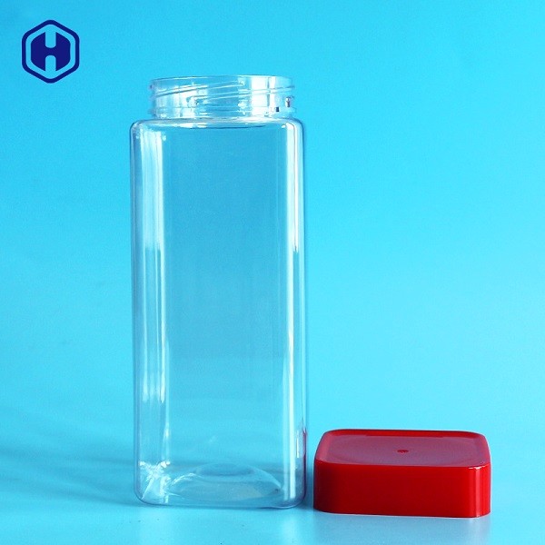 Food Grade Plastic Biscuit Containers Dry Nuts Storage Clear Plastic Cans