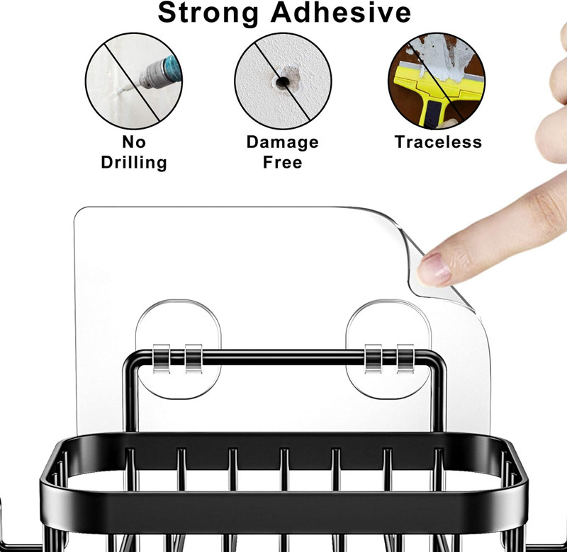 No Drilling Durable Stainless Steel Soap Dish Holder for Bathroom and Kitchen