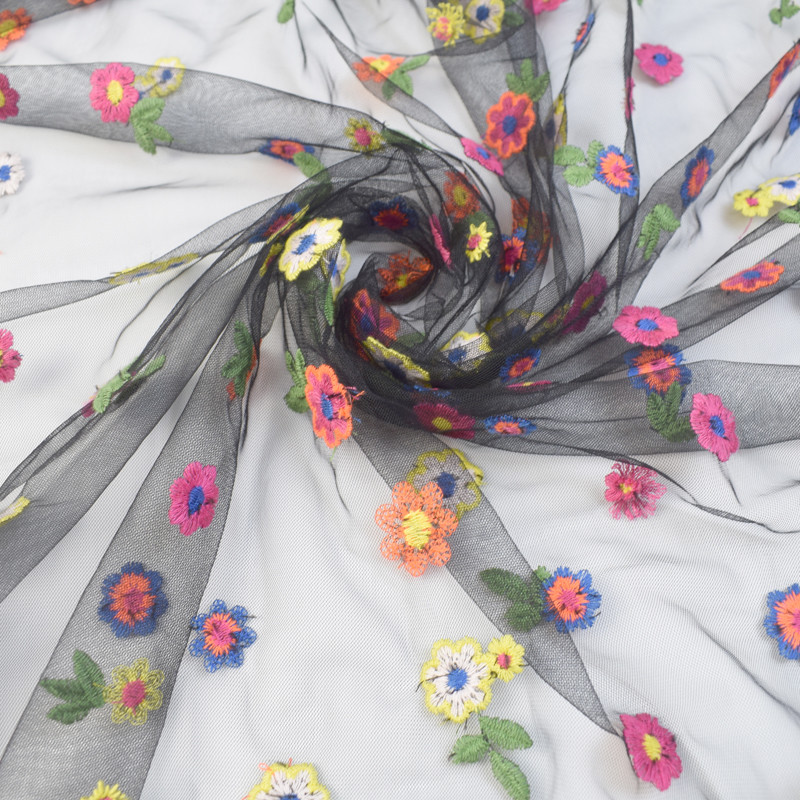 160CM Embroidery Good Nylon Soft Mesh Dress Fabric Tulle Lace