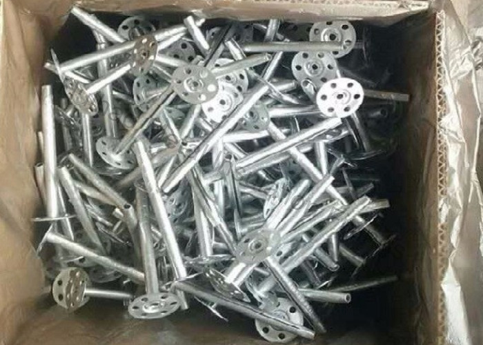 Galvanized Steel Insulation anchor Pins For Mineral Wool Wall Inaulation Board