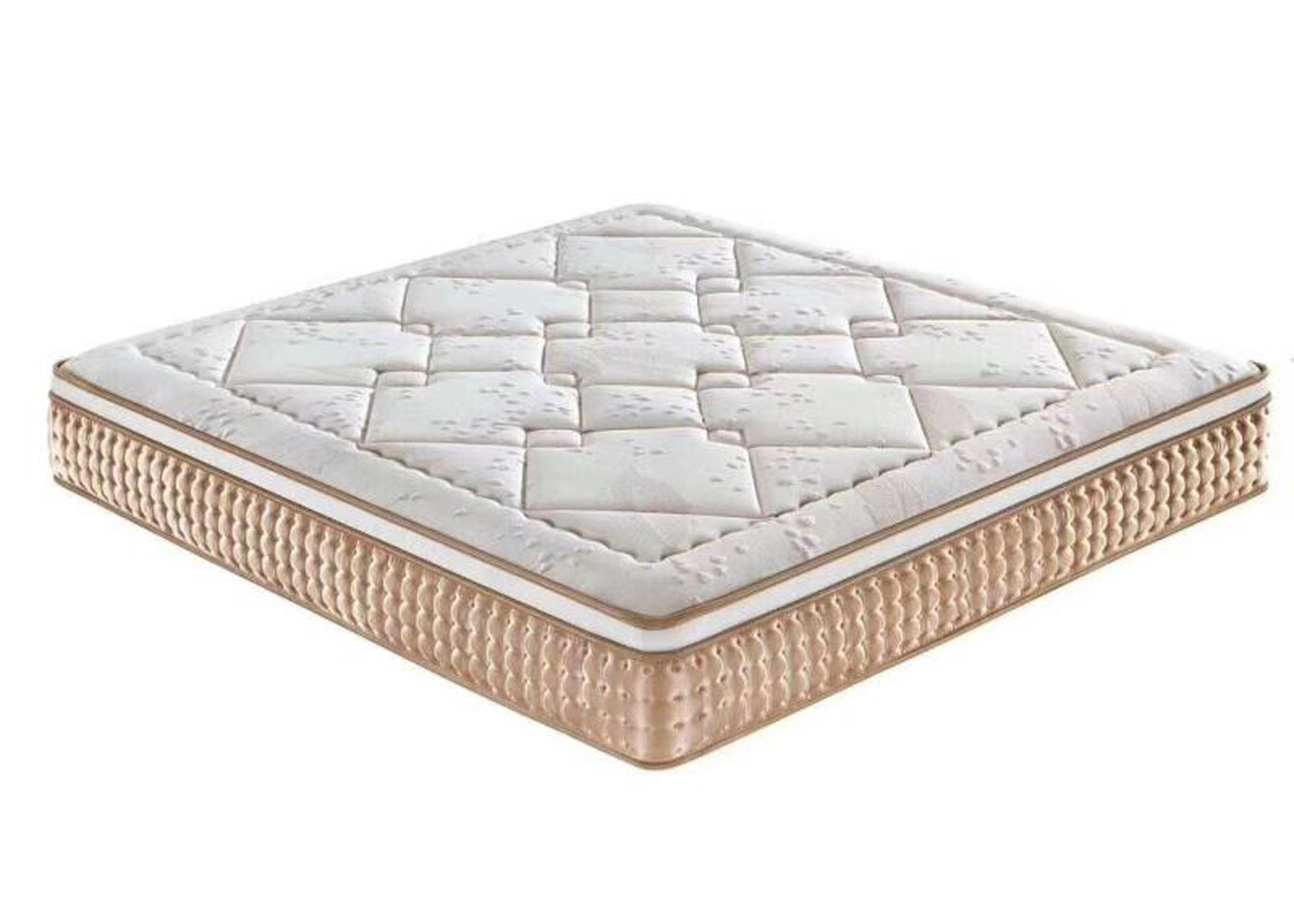 Memory Foam Topped Sprung Mattress For Hotel Home Knitted Fabric