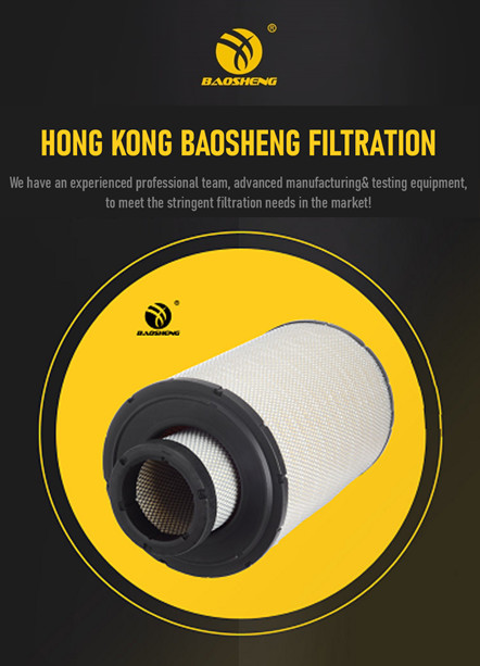 Baosheng Semi Truck Excavator Air Filter 60-185-6110S 4466269 15270188