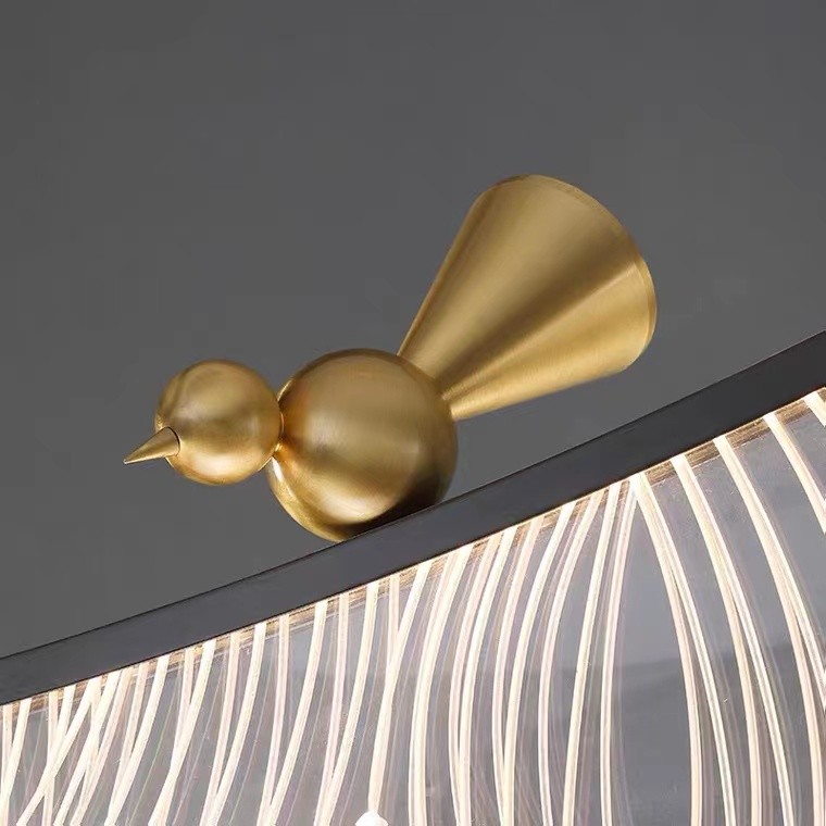 Gold Bird Led Pendant Light Fixtures Suspended Pendant Lamp