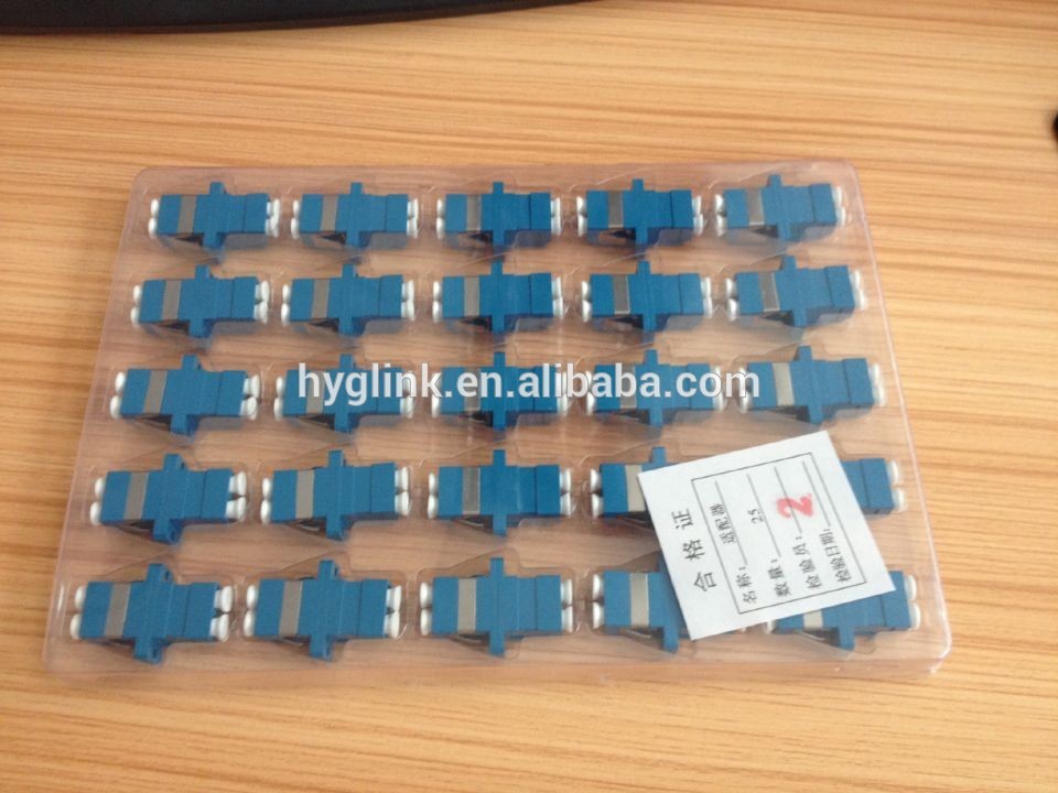 LC duplex high low type fiber optic adapter