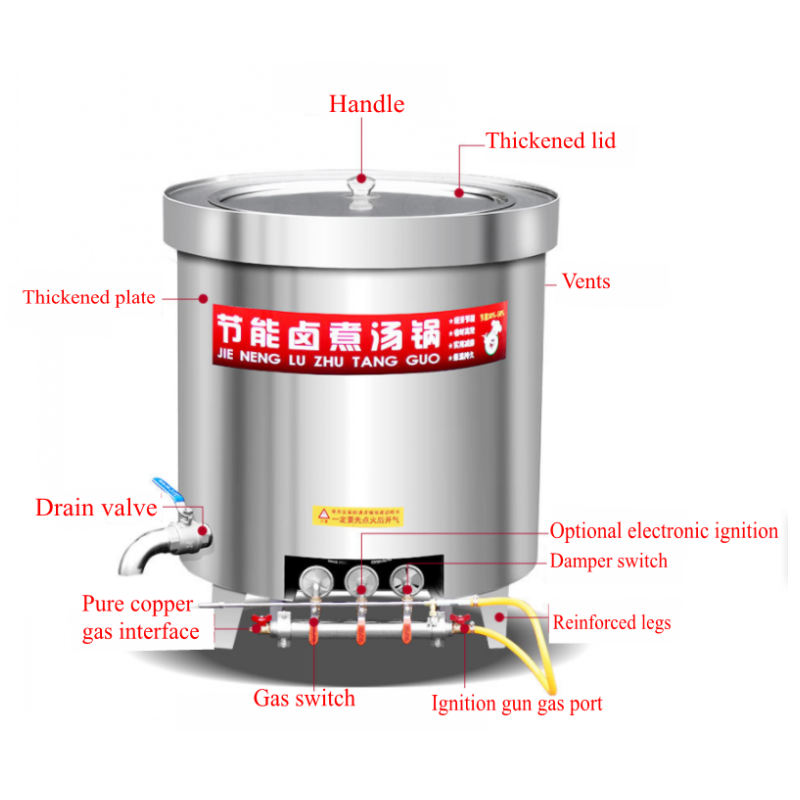 402L Kitchen Processing Equipment Cooking Pots And Pans For Restaurant Potato