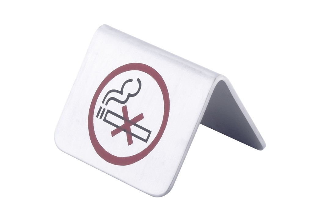 SS Stackable Table Tent Signs / " Smoking Area " " No Smoking " Warning Symbol Room Service Indicator