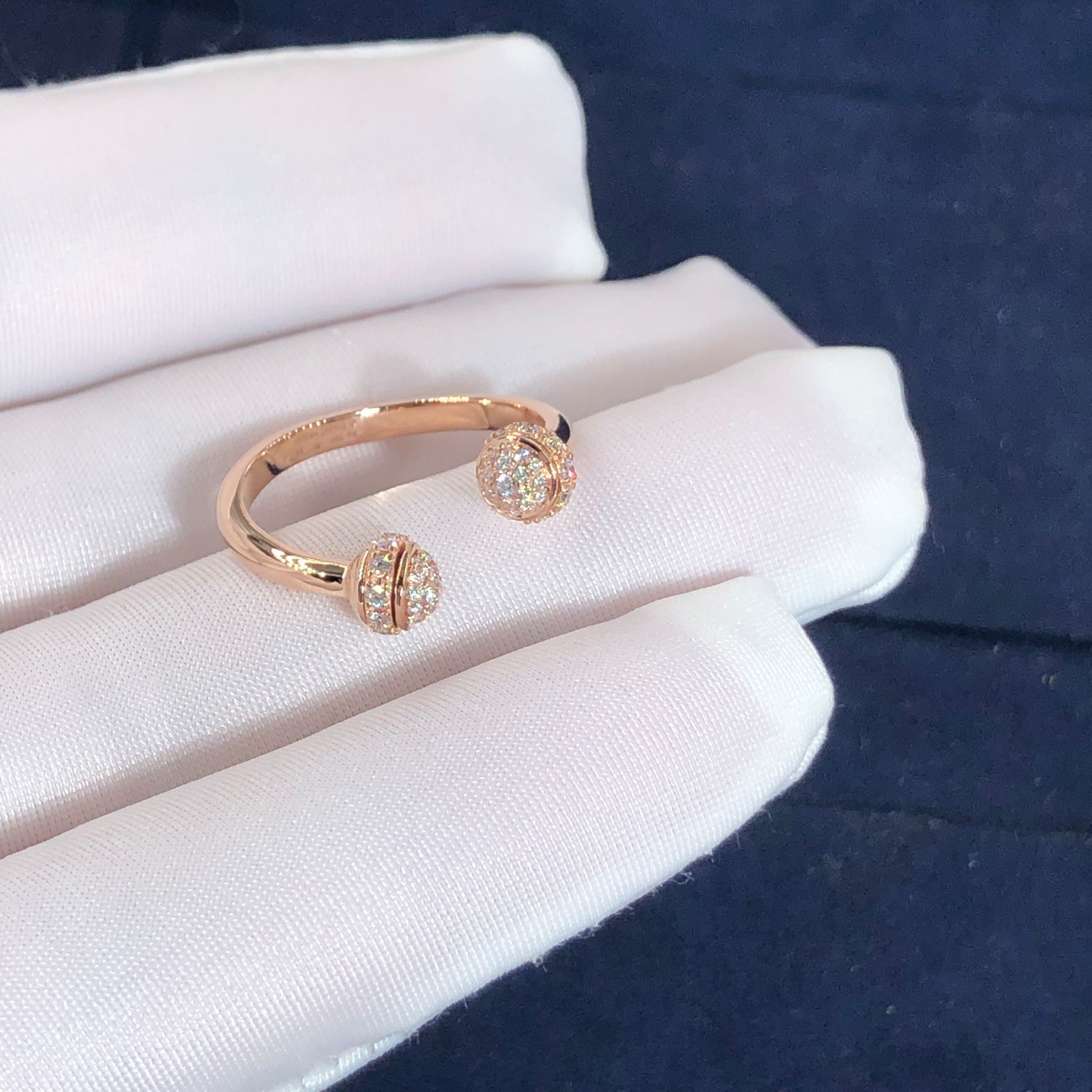 High-End High Quality Fine Jewelry Pure 18k Gold Jewelry Piaget Possession Open Ring Natural Diamonds Ring
