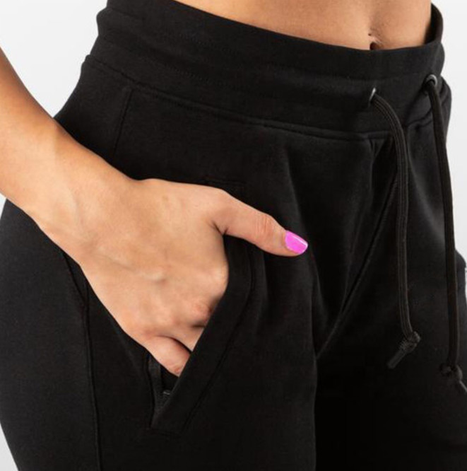 Sweat Wicking Black Breathable Jogger Pants Womens High Waisted Joggers