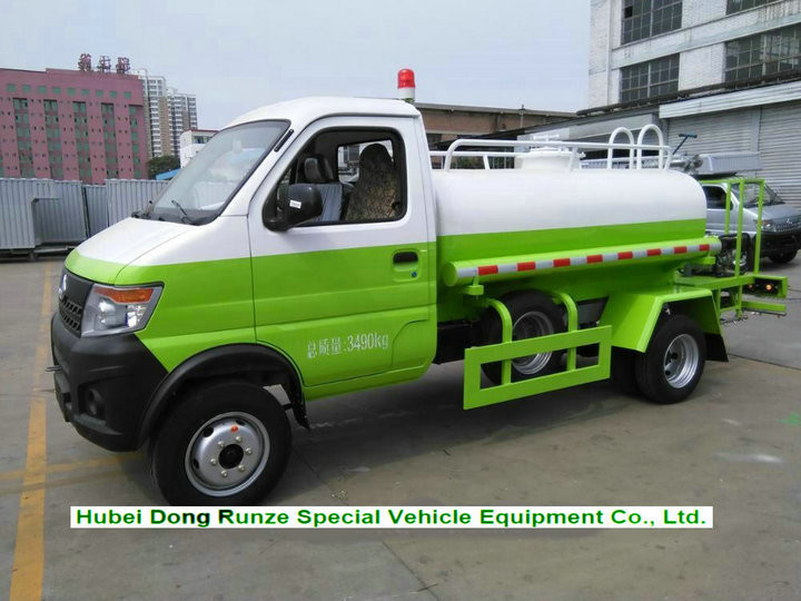 Mini Road Wash Water Tank Truck 1000L With Gasoline Engine Pump Sprinkler For Clean Water Delivery and Spray