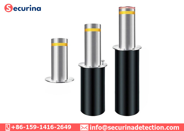 213mm Colorful Security Bollards A3 Carbon Steel 70 Ton Load Vane Pump