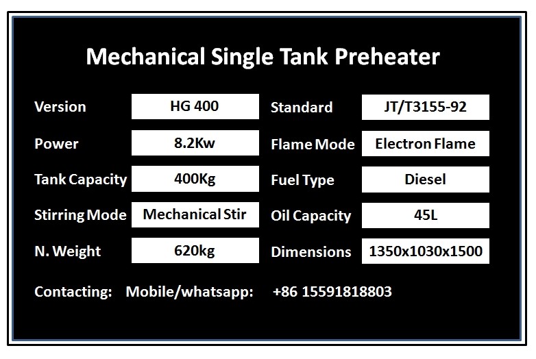 Constant Temperature Thermoplastic Preheater Road Marking Boiler 400kg