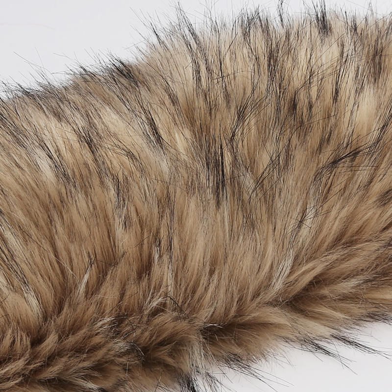 Knitted Faux Raccoon Fur Fabric for Hood 100% Acrylic Long Plush Fake Fur