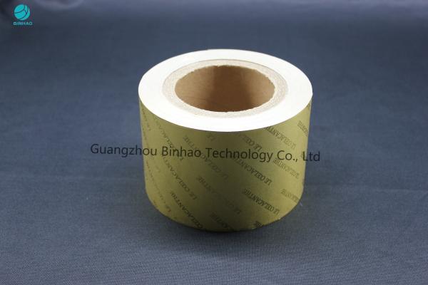 Quality Customized Size Golden Embossing Aluminum Foil Paper Roll 50 Micron Thickness for sale