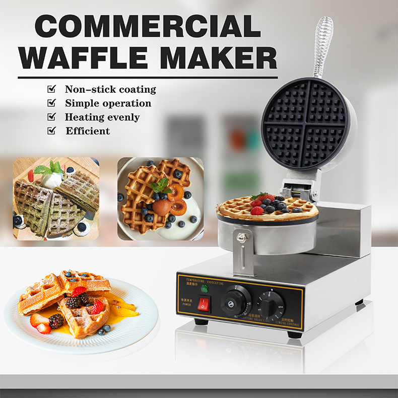 Non-stick Belgain Waffle Maker Machine 250*350*260mm Mould Size for Efficiency