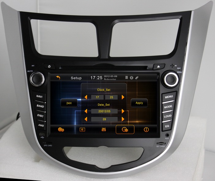 Automobiles gps systems for Hyundai Verna /Accent /Solaris with bluetooth TV OCB-7025