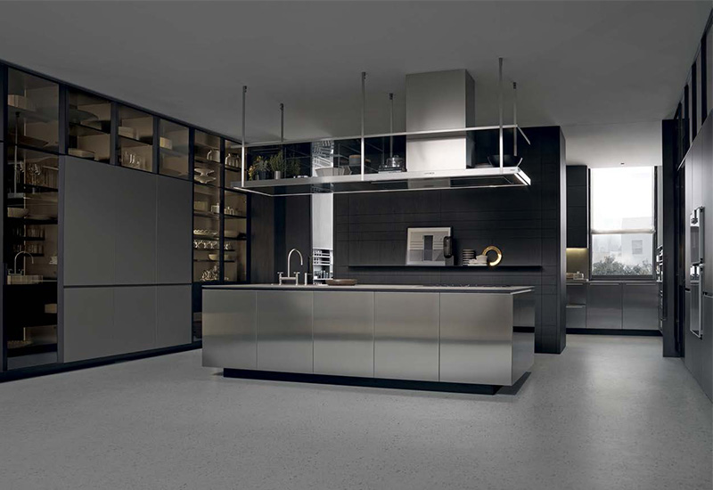 Latest Modern Kitchen Designs 2021 Custom Made American Modern Stainless Steel Kitchen Cabinets