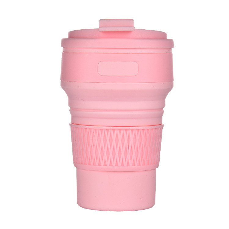 5.5*13cm 12oz Drinkware Bottle Collapsible Silicone Coffee Cup Gift Customization