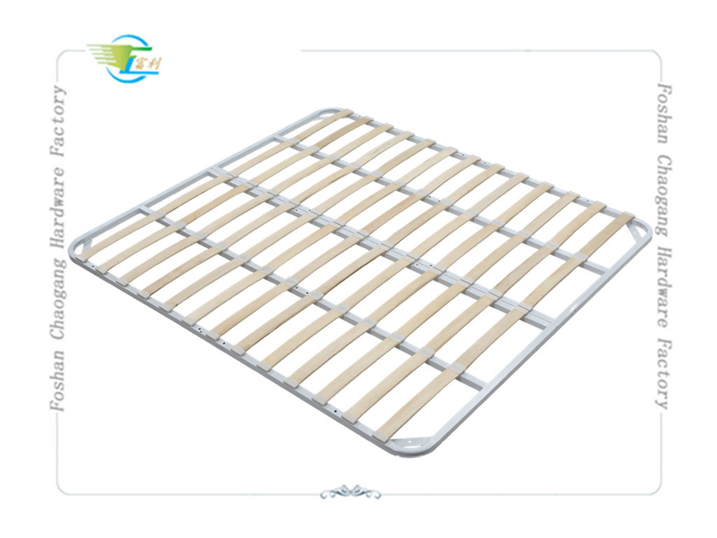 Double Fold Away Metal Slatted Bed Base , Strong Fold Up Metal Bed Frame