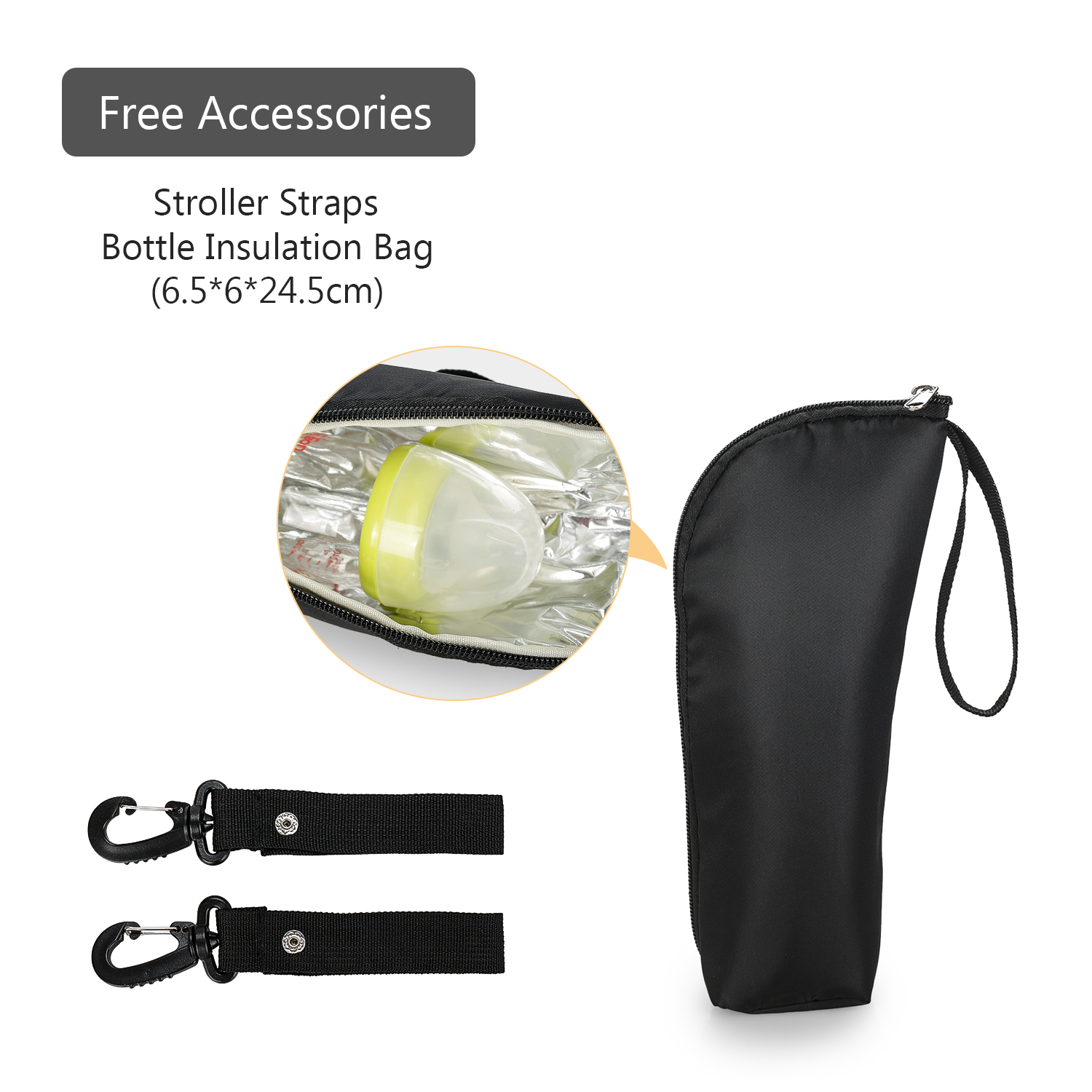 Waterproof Maternity Bag Baby Diaper Bag Large Multifunction Travel Backpack with Bottle Bag stroller strap foe Mom&Dad