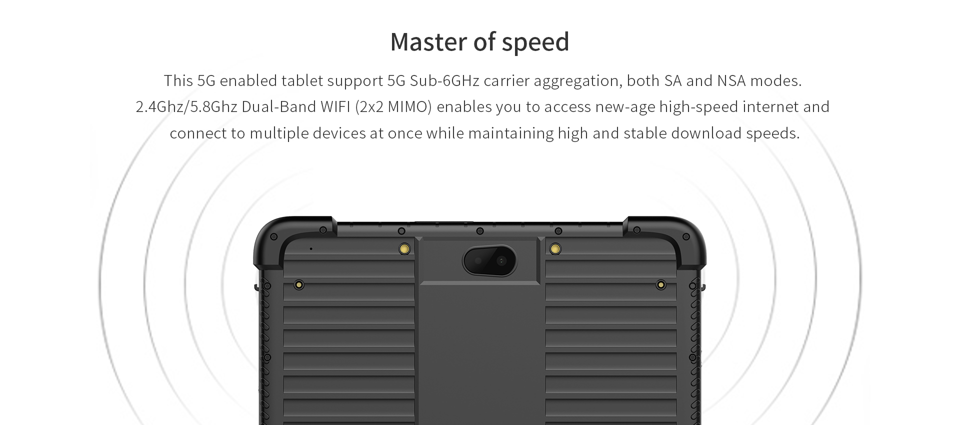 8-Inch Rugged Android Tablet with Vehicle Mount 8500mAh Battery NFC BT5.1 WiFi IP67