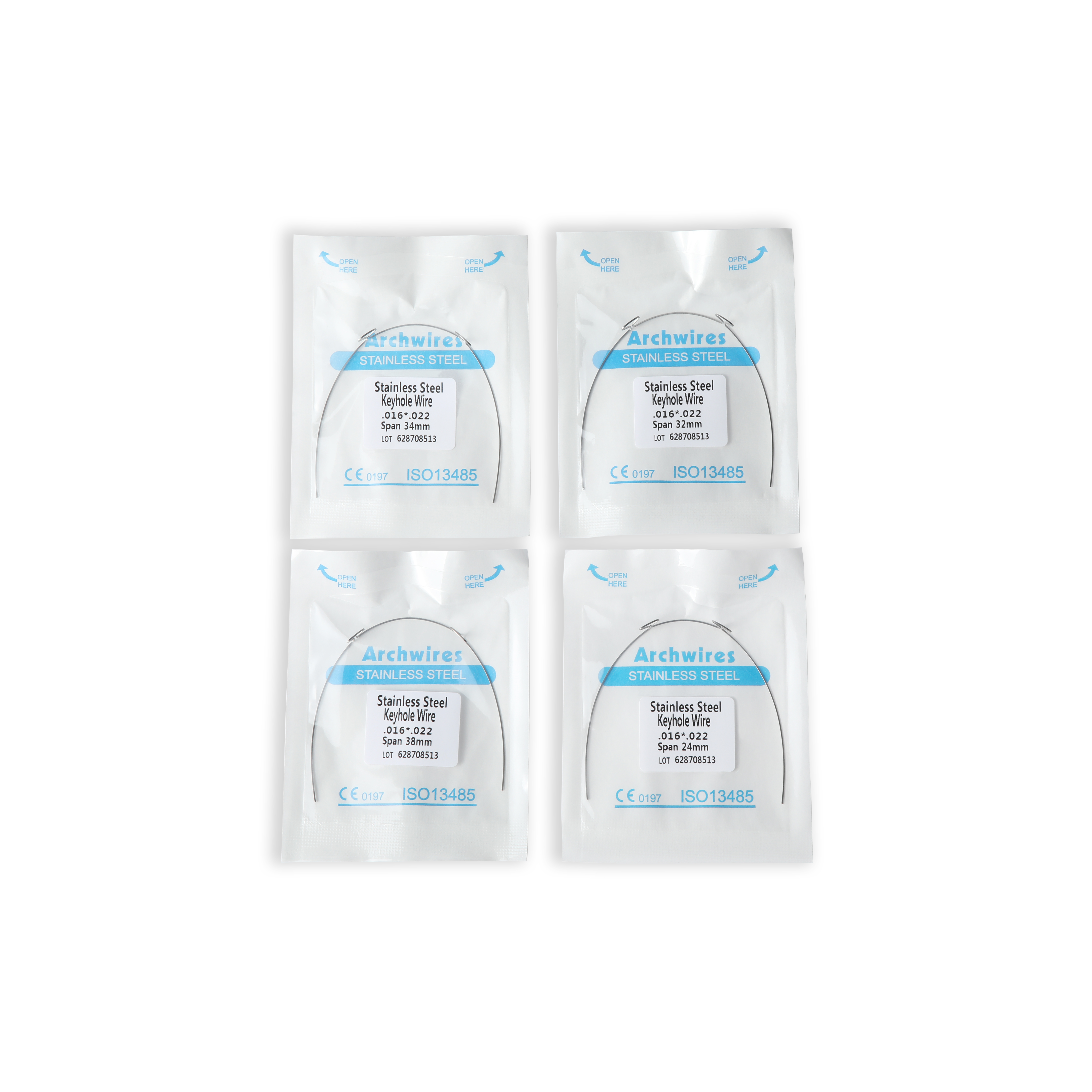 ODM Orthodontic Instrument Stainless Steel Keyhole Loop In Orthodontics Treatment