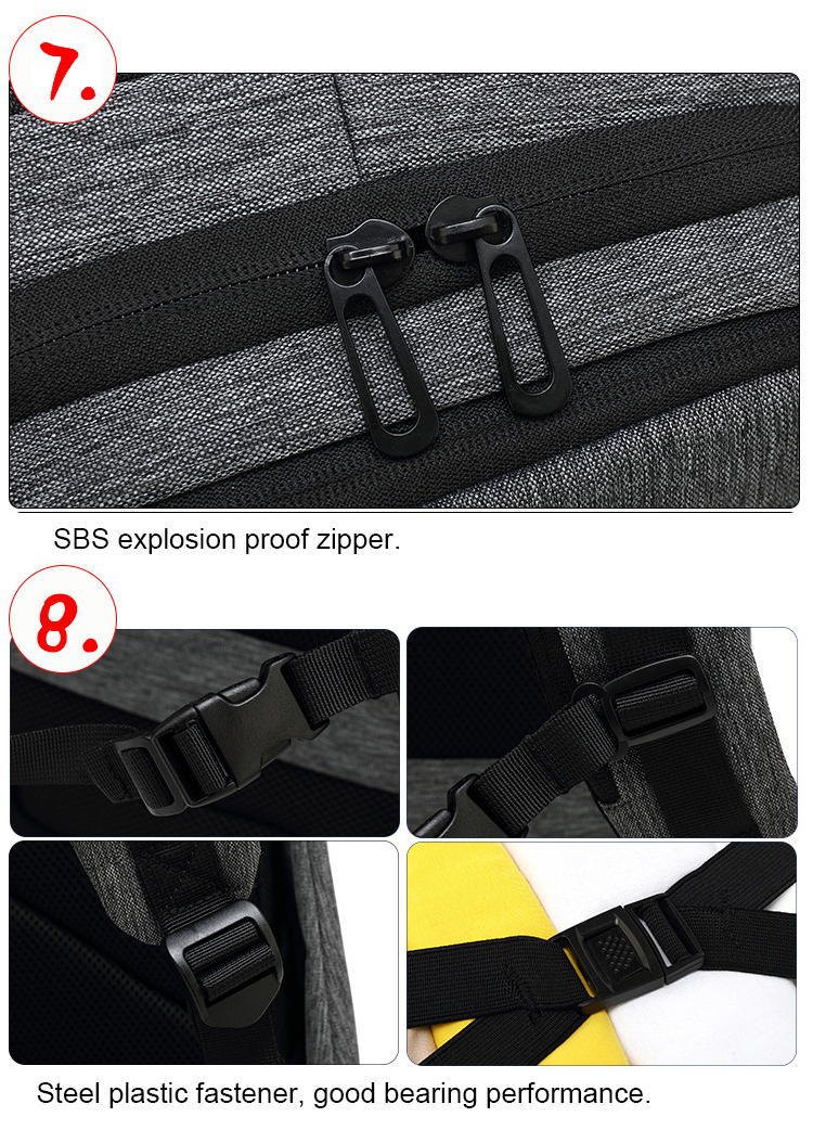25 Litre Computer Interlayer USB Charging Anti Theft Waterproof Backpack