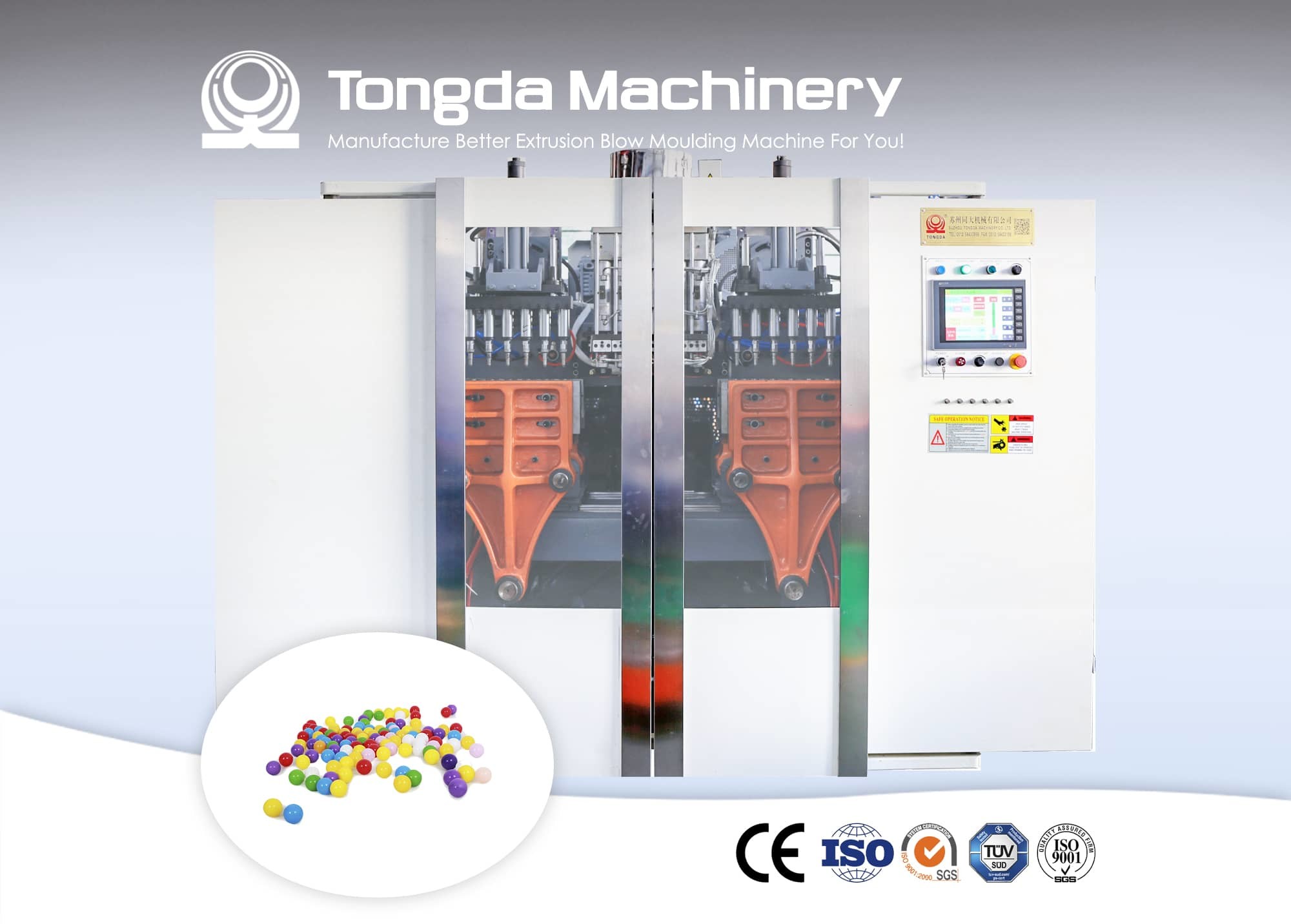 100ml - 350ml HDPE Bottle Making Machine Extrusion 6 Cavity Blowing Machine