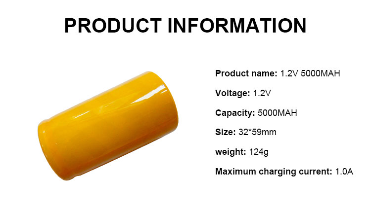 1.2v 5000mah Nickel Cadmium Battery Rechargeable NI-CD Battery