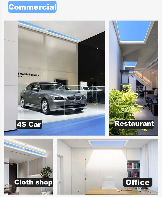 No Flicker 100W LED Simulate Sunlight , 30 Degree Faux Skylight LED