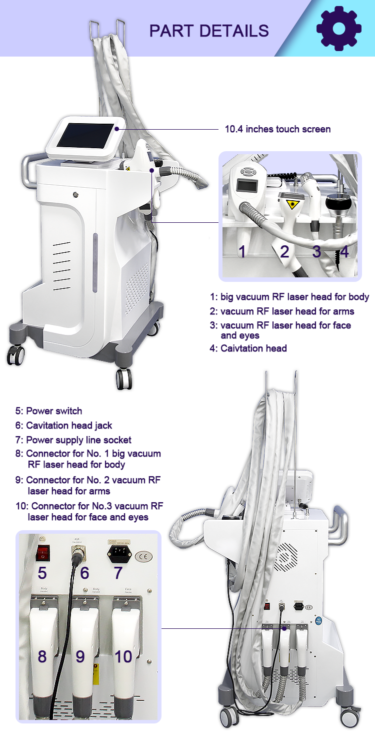 1MHz 635nm Beauty Therapy Machines Fast Cavitation Slimming System