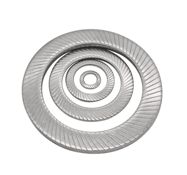 Stainless Steel Serrated Knurled Safety Self Locking Washer With Double Faced Printing M1.6 - M36