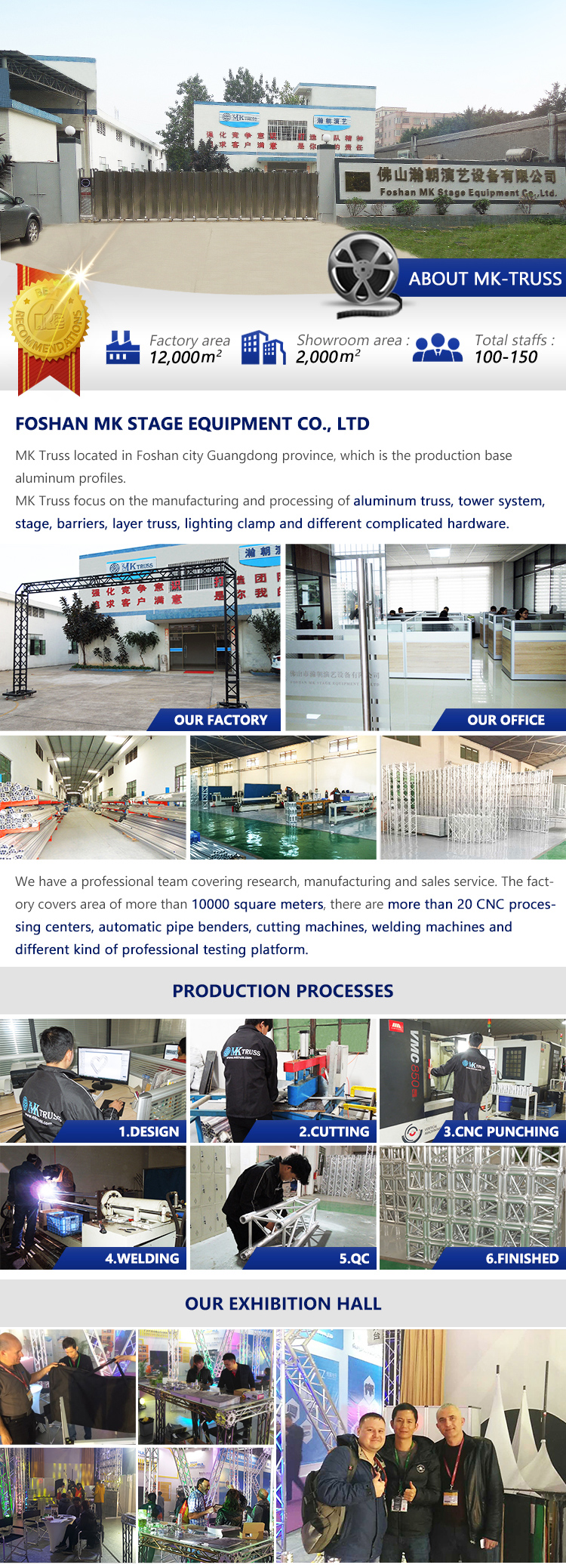 Concert Aluminum Stage Lighting Spigot Truss System for Event and Triangle Trussing