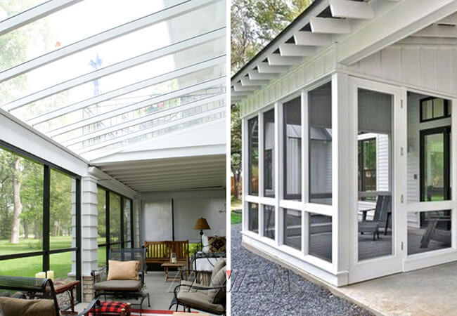Turning Converting Screened In Porch To Sunroom Double Glazing Glass