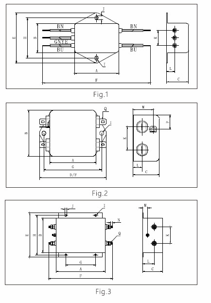 General Purpose Emi DC Power Line Noise Filter 3A Metal Case