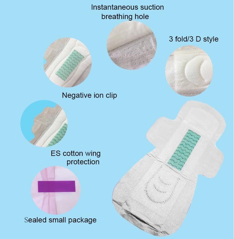 Leak Guard 245mm Menstrual Period Anion Chip Sanitary Pad