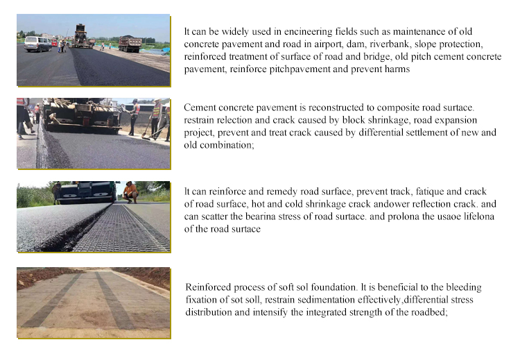 Earthwork Products Biaxial Glass Fiber Fiberglass Geogrid for Parking Lot and Railway