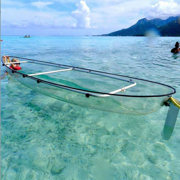 Durable Clear Plastic Kayak Fishing 1 Person Lake Canoe Jet With Pedals And Seat