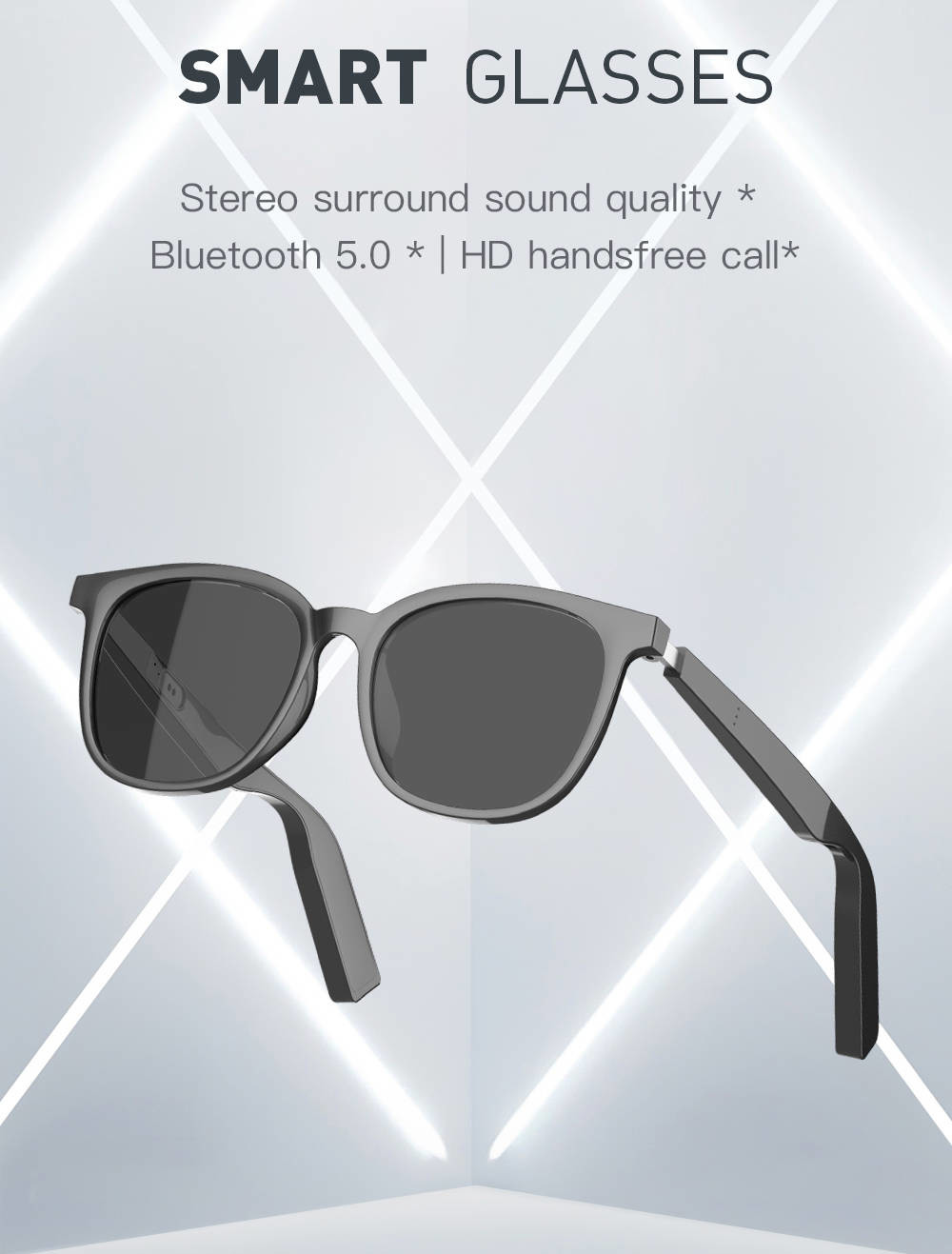 Wireless Sunglasses Headphones Smart Glasses Bluetooth Music Hands Free Call
