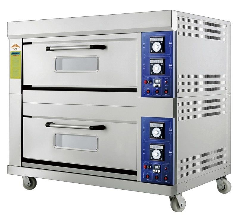 Laminated-Type Gas Bakery Oven With Timing Control and Adjustable Temperature Range 20~400°C Capacity 2 Decks 4 Trays