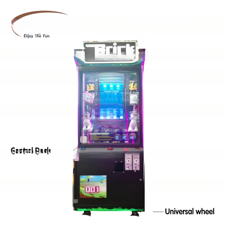 Coin Operated Brick Stacker Gift Game Machine CE Certificated