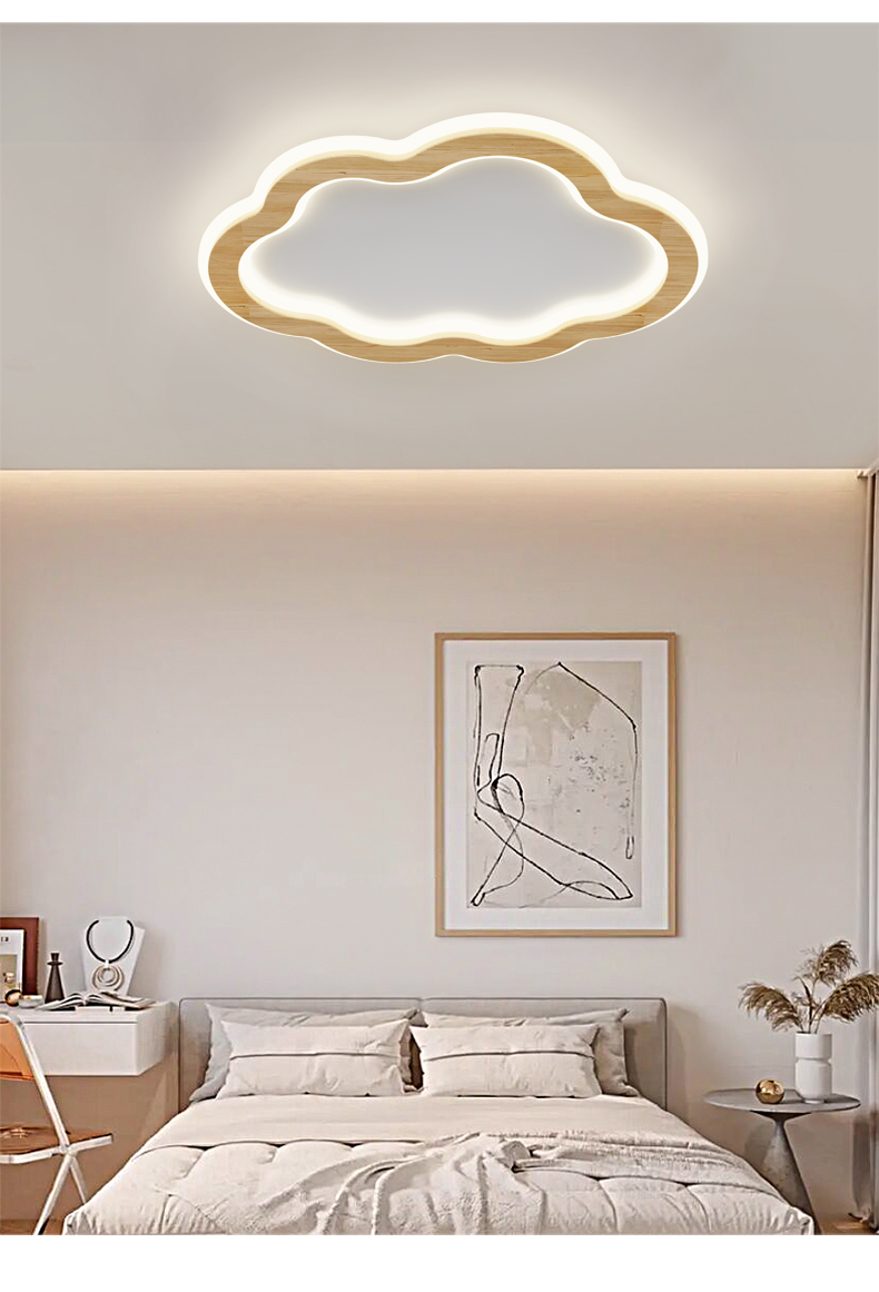Modern Ceiling Lights Living Room Art dero Cloud round Wooden ceiling lights(WH-WA-50)