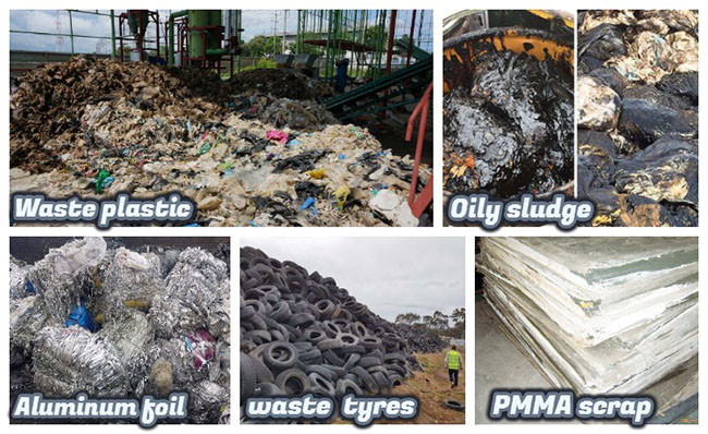 Mixed Waste Plastic Small Pyrolysis Plant To Oil For Tyre Recycling 10 Ton